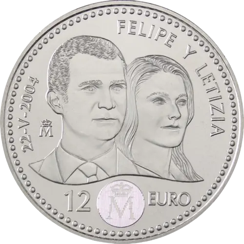 Moneda Boda de S.A.R. el Príncipe de Asturias con Doña Letizia Ortiz Rocasolano (2004)