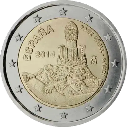 2 Euros Conmemorativa 2014 - Park Güell y Gaudí (UNC)