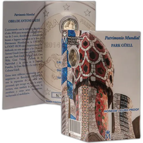 Moneda Cartera Proof 2014 - Park Güell y Gaudí (2014)