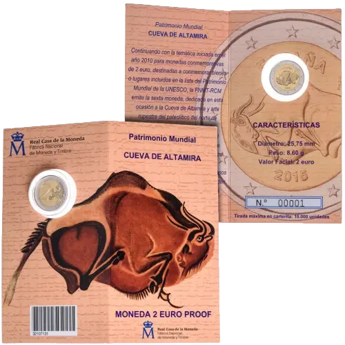 Moneda Cartera Proof 2015 - Cueva de Altamira (2015)