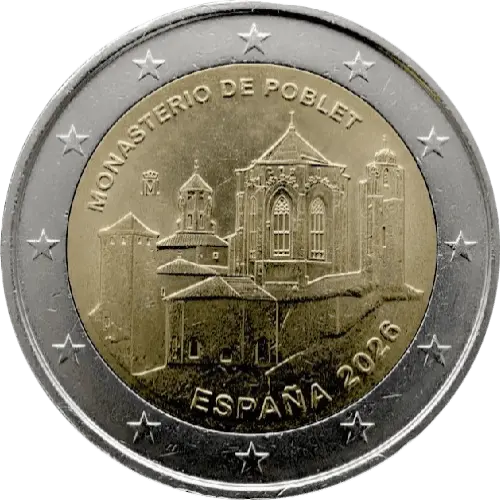 Moneda 2 Euros Conmemorativa 2026 - Monasterio de Poblet (UNC) (2026)