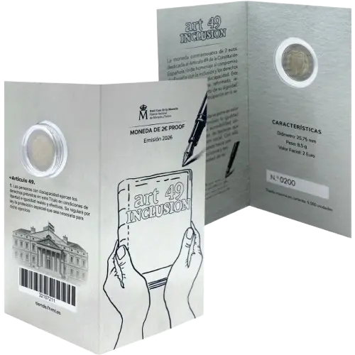 Moneda Cartera Proof 2026 - Artículo 49: Inclusión y Discapacidad (2026)