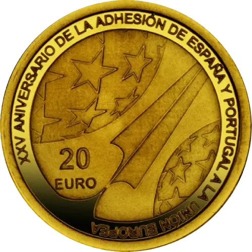Moneda XXV Aniversario de la adhesión España y Portugal a la Unión Europea (2011)