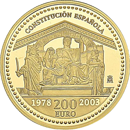 Moneda XXV Aniversario de la Constitución Española (2003)