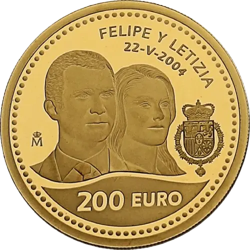 Moneda Boda de S.A.R. el Príncipe de Asturias con Doña Letizia Ortiz Rocasolano (2004)