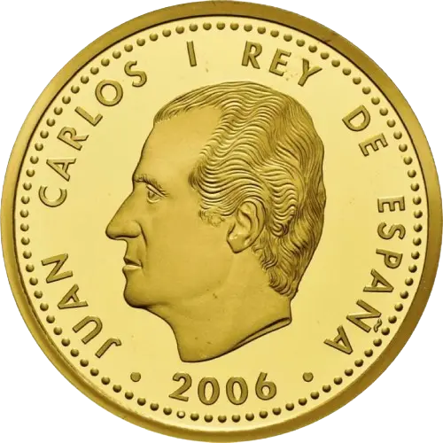 200 euros 2006 - Carolvs Imperator (Carlos V) - III Serie Programa Europa España (anverso) 200 euros 2006 - Carolvs Imperator (Carlos V) - III Serie Programa Europa España (anverso)