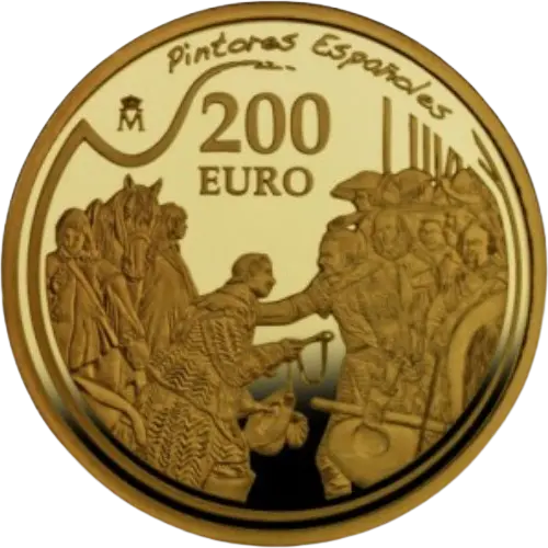 200 euros 2008 - Velázquez: La rendición de Breda - I Serie Pintores Españoles España (reverso)