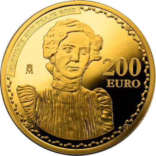200 euros 2023 - Centenario Joaquín Sorolla: Clotilde con traje gris España (reverso) 200 euros 2023 - Centenario Joaquín Sorolla: Clotilde con traje gris España (reverso)