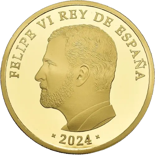 200 euros 2024 - X Aniversario de la proclamación de S.M.R. Don Felipe VI España (anverso)