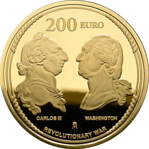 200 euros 2026 - Isabel I de Castilla - 250 Aniversario Declaración de Independencia de los EE.UU. España (reverso) 200 euros 2026 - Isabel I de Castilla - 250 Aniversario Declaración de Independencia de los EE.UU. España (reverso)