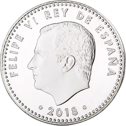 30 euros 2018 - 50 Aniversario de S.M. el Rey Felipe VI España (anverso) 30 euros 2018 - 50 Aniversario de S.M. el Rey Felipe VI España (anverso)
