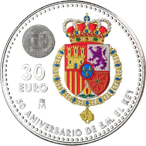 Moneda 50 Aniversario de S.M. el Rey Felipe VI (2018)