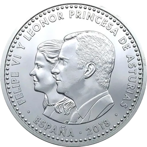 30 euros 2018 - 1.300 Aniversario del Reino de Asturias España (anverso)