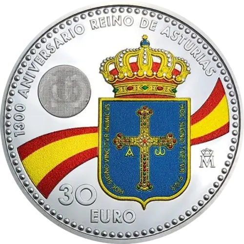Moneda 1.300 Aniversario del Reino de Asturias (2018)