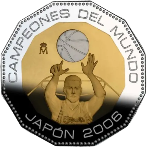 300 euros 2006 - Campeones del Mundo Baloncesto Japón 2006 España (reverso)