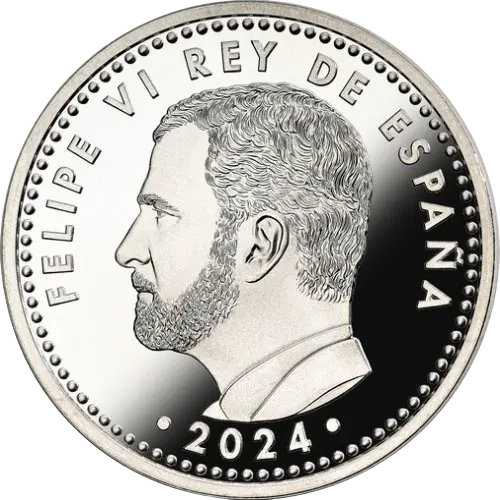 40 euros 2024 - X Aniversario de la proclamación de S.M.R. Don Felipe VI España (anverso)