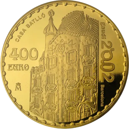 Moneda Año Internacional Gaudí: Casa Batlló (2002)