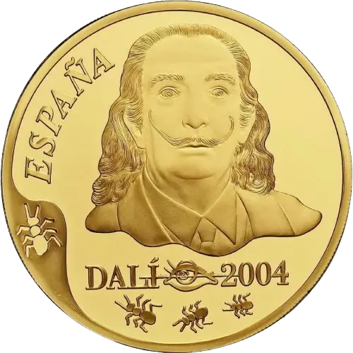 400 euros 2004 - Centenario nacimiento Salvador Dalí: Muchacha en una ventana España (anverso) 400 euros 2004 - Centenario nacimiento Salvador Dalí: Muchacha en una ventana España (anverso)