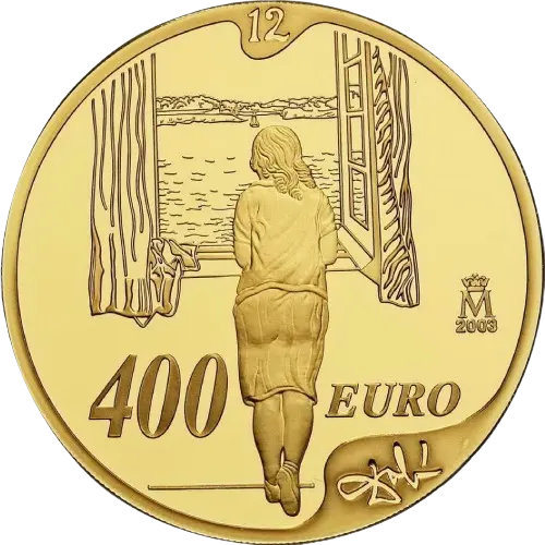 Moneda Centenario nacimiento Salvador Dalí: Muchacha en una ventana (2004)