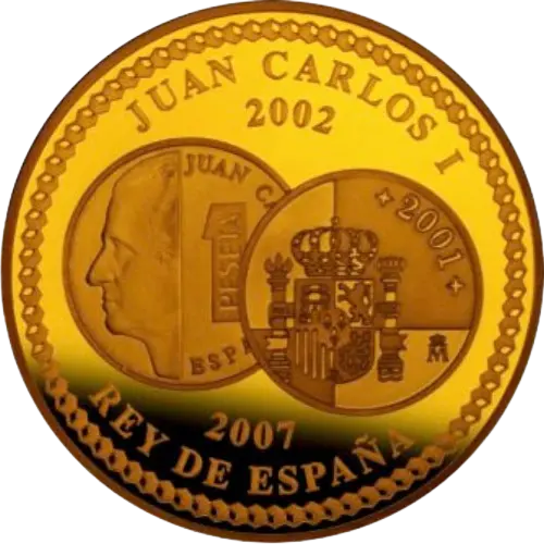 400 euros 2007 - V Aniversario del Euro: 1 peseta de 2001 España (anverso) 400 euros 2007 - V Aniversario del Euro: 1 peseta de 2001 España (anverso)