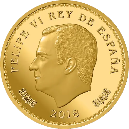 400 euros 2018 - 50 Aniversario de S.M. el Rey Felipe IV: Juramento a la Constitución y Proclamación como Rey España (anverso) 400 euros 2018 - 50 Aniversario de S.M. el Rey Felipe IV: Juramento a la Constitución y Proclamación como Rey España (anverso)