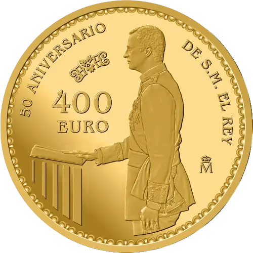 Moneda 50 Aniversario de S.M. el Rey Felipe IV: Juramento a la Constitución y Proclamación como Rey (2018)