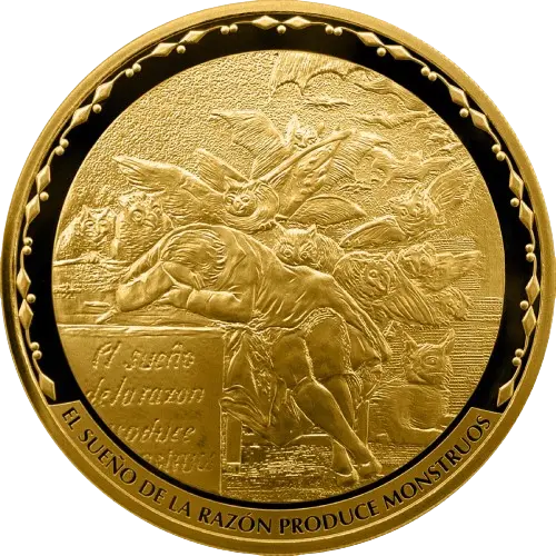 400 euros 2021 - 275 Aniversario Francisco de Goya: El sueño de la razón produce monstruos España (anverso) 400 euros 2021 - 275 Aniversario Francisco de Goya: El sueño de la razón produce monstruos España (anverso)