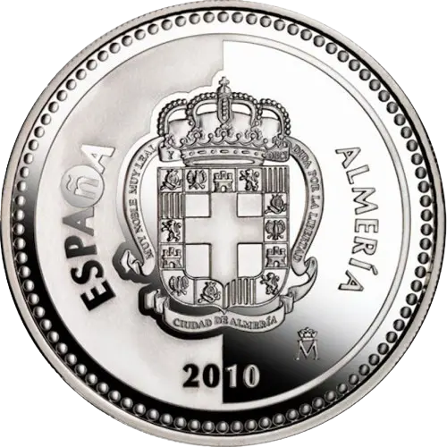 5 euros 2010 - Almería: Conjunto Monumental de la Alcazaba - I Serie Capitales de Provincia y Ciudades Autónomas España (anverso) 5 euros 2010 - Almería: Conjunto Monumental de la Alcazaba - I Serie Capitales de Provincia y Ciudades Autónomas España (anverso)