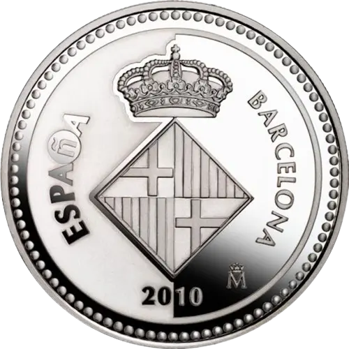 5 euros 2010 - Barcelona: Catedral y Colón - I Serie Capitales de Provincia y Ciudades Autónomas España (anverso) 5 euros 2010 - Barcelona: Catedral y Colón - I Serie Capitales de Provincia y Ciudades Autónomas España (anverso)