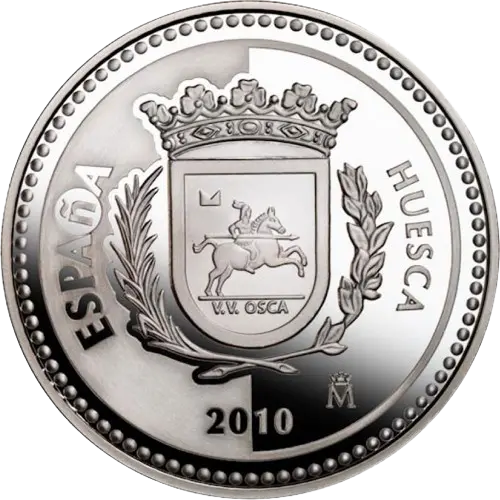 5 euros 2010 - Huesca: Catedral de Huesca - I Serie Capitales de Provincia y Ciudades Autónomas España (anverso)