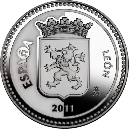5 euros 2011 - León: Basílica de San Isidoro - III Serie Capitales de Provincia y Ciudades Autónomas España (anverso) 5 euros 2011 - León: Basílica de San Isidoro - III Serie Capitales de Provincia y Ciudades Autónomas España (anverso)
