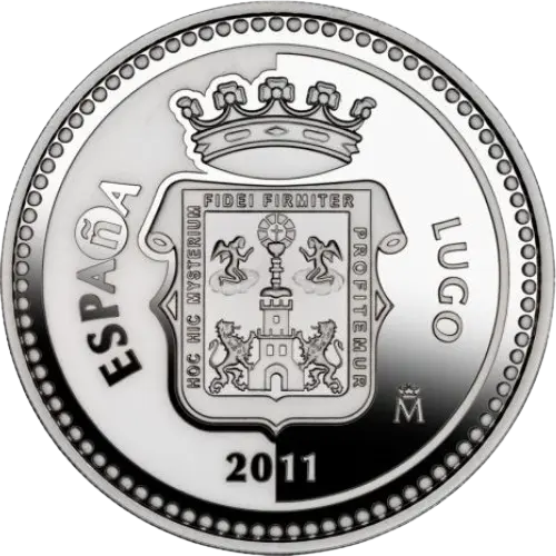5 euros 2011 - Lugo: Murallas y Catedral - III Serie Capitales de Provincia y Ciudades Autónomas España (anverso) 5 euros 2011 - Lugo: Murallas y Catedral - III Serie Capitales de Provincia y Ciudades Autónomas España (anverso)