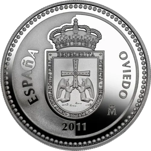 5 euros 2011 - Oviedo: Catedral de Oviedo - II Serie Capitales de Provincia y Ciudades Autónomas España (anverso)