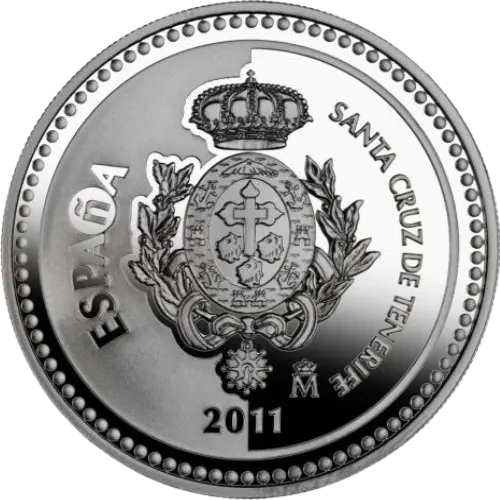 5 euros 2011 - Santa Cruz de Tenerife: Auditorio de Tenerife - II Serie Capitales de Provincia y Ciudades Autónomas España (anverso) 5 euros 2011 - Santa Cruz de Tenerife: Auditorio de Tenerife - II Serie Capitales de Provincia y Ciudades Autónomas España (anverso)