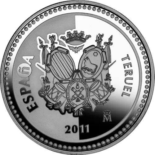 5 euros 2011 - Teruel: Catedral de Teruel - II Serie Capitales de Provincia y Ciudades Autónomas España (anverso) 5 euros 2011 - Teruel: Catedral de Teruel - II Serie Capitales de Provincia y Ciudades Autónomas España (anverso)