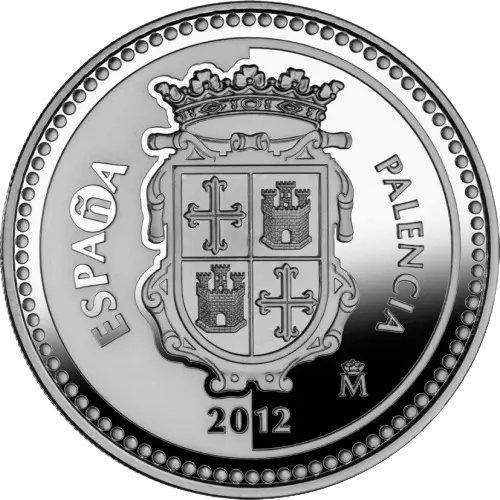 5 euros 2012 - Palencia: Catedral de Palencia - IV Serie Capitales de Provincia y Ciudades Autónomas España (anverso) 5 euros 2012 - Palencia: Catedral de Palencia - IV Serie Capitales de Provincia y Ciudades Autónomas España (anverso)