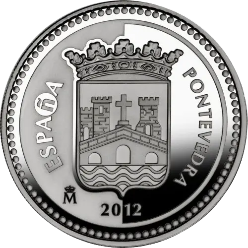 5 euros 2012 - Pontevedra: Santuario de la Virgen Peregrina - IV Serie Capitales de Provincia y Ciudades Autónomas España (anverso) 5 euros 2012 - Pontevedra: Santuario de la Virgen Peregrina - IV Serie Capitales de Provincia y Ciudades Autónomas España (anverso)