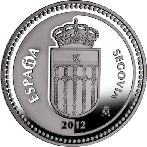 5 euros 2012 - Segovia: Alcázar de Segovia - V Serie Capitales de Provincia y Ciudades Autónomas España (anverso) 5 euros 2012 - Segovia: Alcázar de Segovia - V Serie Capitales de Provincia y Ciudades Autónomas España (anverso)