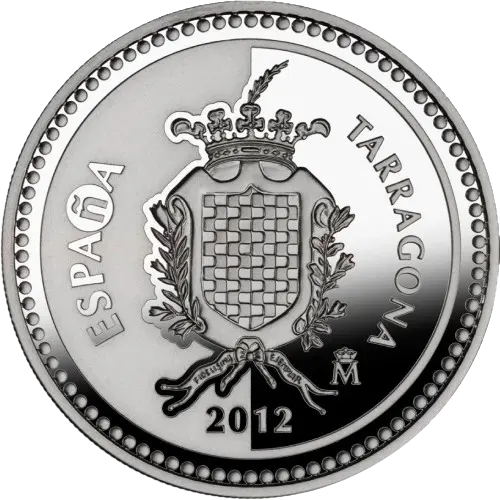 5 euros 2012 - Tarragona: Acueducto de les Ferreres - IV Serie Capitales de Provincia y Ciudades Autónomas España (anverso)