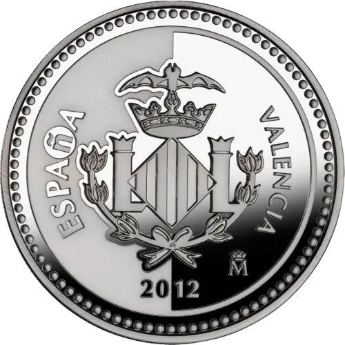 5 euros 2012 - Valencia: Palau de les Arts Reina Sofía - IV Serie Capitales de Provincia y Ciudades Autónomas España (anverso) 5 euros 2012 - Valencia: Palau de les Arts Reina Sofía - IV Serie Capitales de Provincia y Ciudades Autónomas España (anverso)