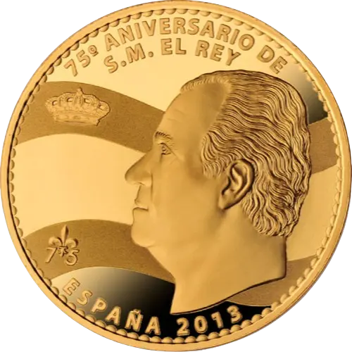 5 euros 2013 - 75 Aniversario de Su Majestad el Rey D. Juan Carlos España (anverso) 5 euros 2013 - 75 Aniversario de Su Majestad el Rey D. Juan Carlos España (anverso)
