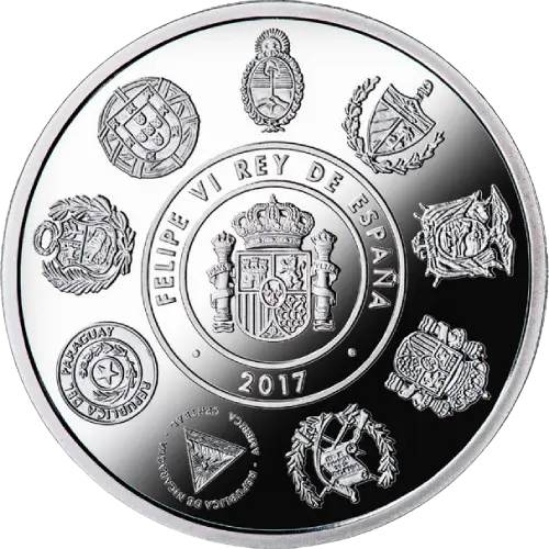 5 euros 2017 - Maravillas Naturales: Playa de las Catedrales - XI Serie Iberoamericana España (anverso) 5 euros 2017 - Maravillas Naturales: Playa de las Catedrales - XI Serie Iberoamericana España (anverso)