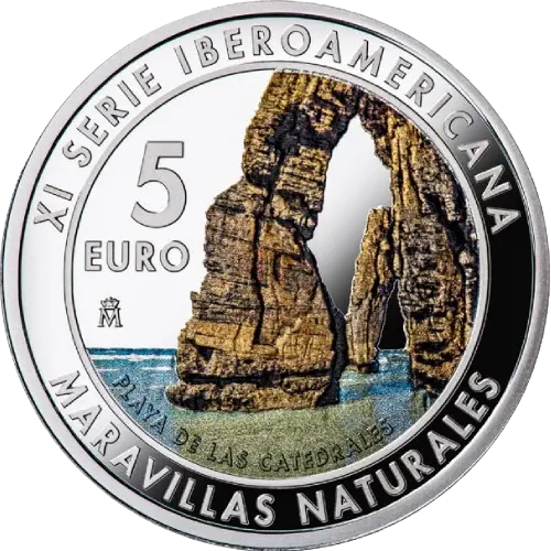 Moneda Maravillas Naturales: Playa de las Catedrales - XI Serie Iberoamericana (2017)