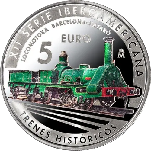 Moneda Trenes Históricos: Locomotora Barcelona–Mataró - XII Serie Iberoamericana (2020)