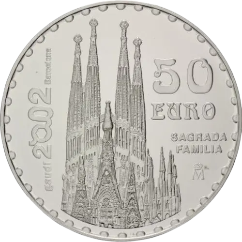 Moneda Sagrada Familia - Año Internacional Gaudí (2002)