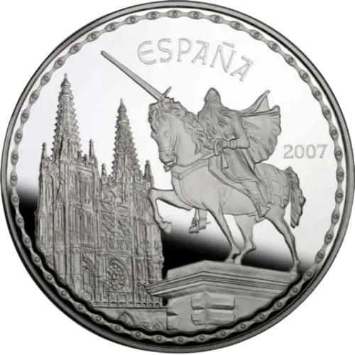 50 euros 2007 - Serie Conmemorativa del Cantar de Mío Cid: Catedral de Burgos España (anverso) 50 euros 2007 - Serie Conmemorativa del Cantar de Mío Cid: Catedral de Burgos España (anverso)