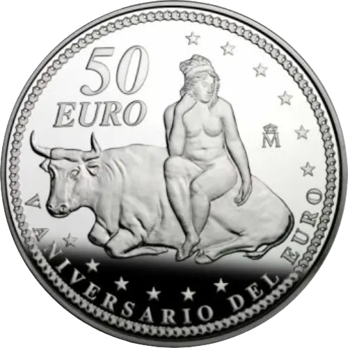 Moneda V Aniversario del Euro: Hispania (pesetas 1869) (2007)
