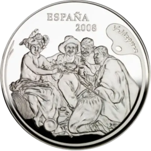 50 euros 2008 - Velázquez: Las Meninas - I Serie Pintores Españoles España (anverso) 50 euros 2008 - Velázquez: Las Meninas - I Serie Pintores Españoles España (anverso)