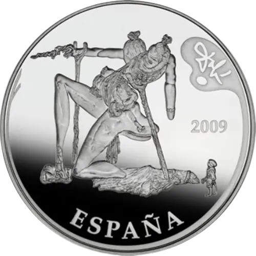 50 euros 2009 - Salvador Dalí: La tentación de San Antonio - II Serie Pintores Españoles España (anverso) 50 euros 2009 - Salvador Dalí: La tentación de San Antonio - II Serie Pintores Españoles España (anverso)