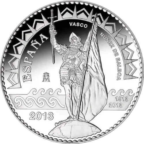 50 euros 2013 - 500 Aniversario del descubrimiento del Pacífico España (anverso) 50 euros 2013 - 500 Aniversario del descubrimiento del Pacífico España (anverso)